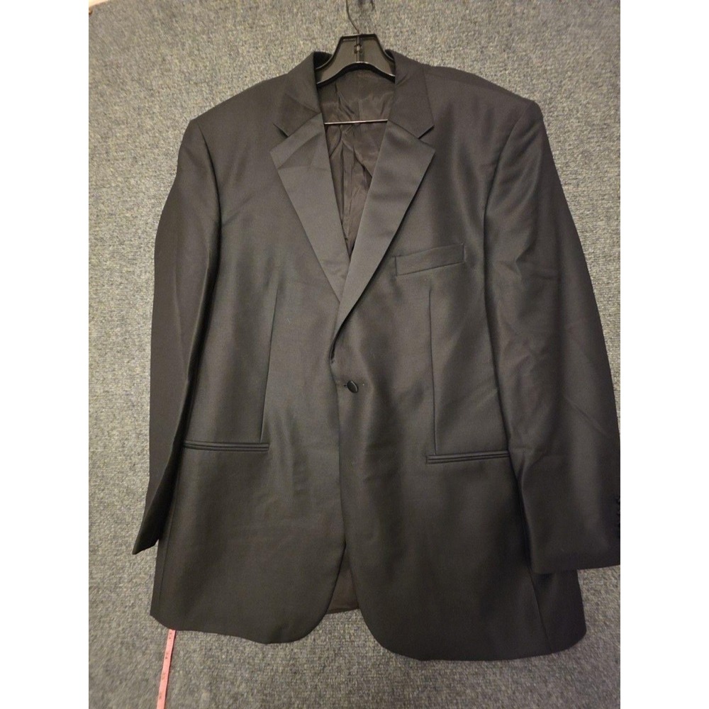 Principe Suit Jacket Mens 48 Black Tuxedo Formal Wedding Classic Italy